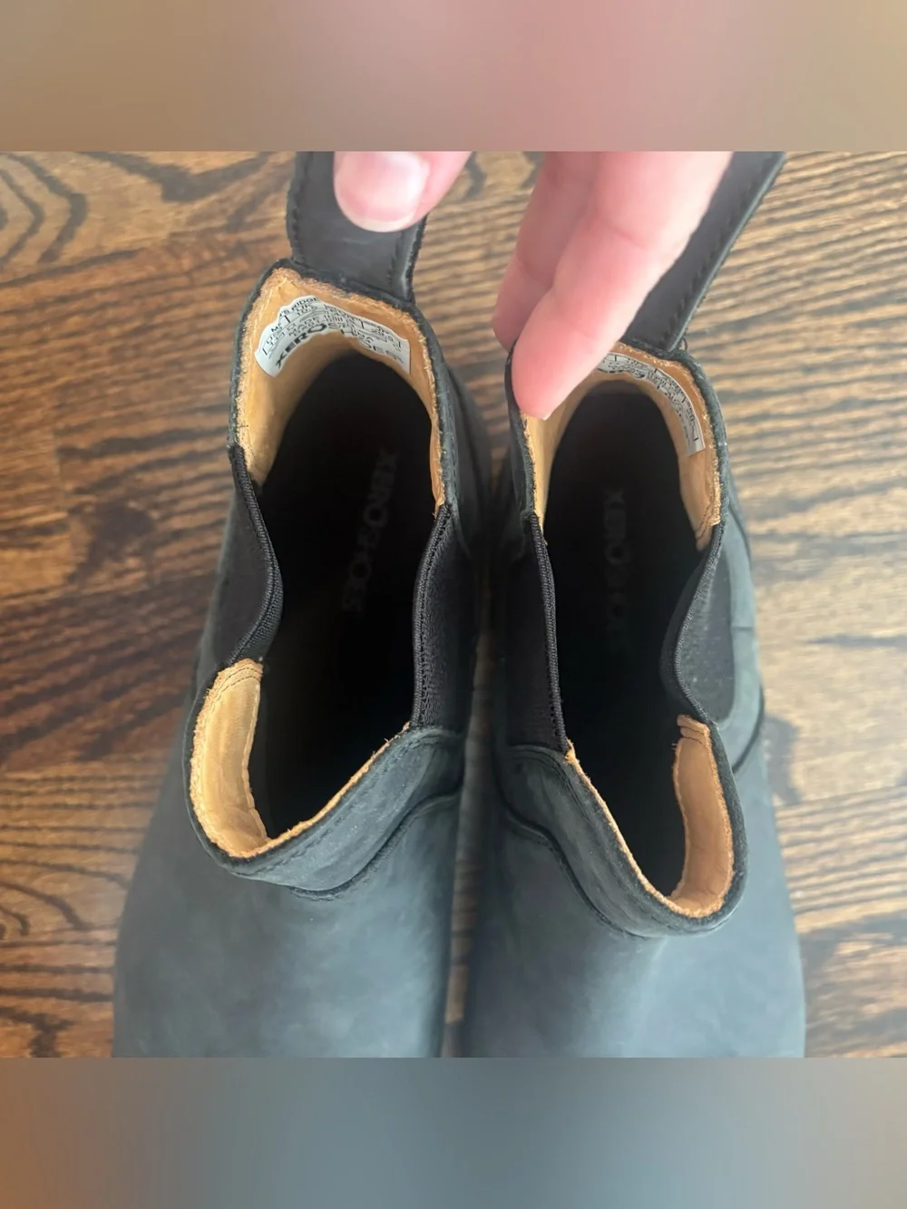 Xero Shoes Men's Ridgeway Chelsea Black Size 11.5 Boots Barefoot Minimalist
